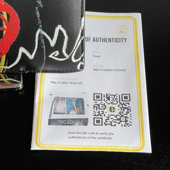 FENDI x Noel Fielding Multicolor Calf Leather Clutch/2nd Bag w/ Strap - Preowned - Picture 11 of 11